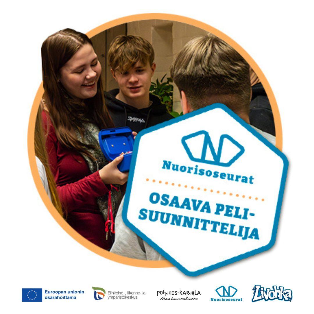 osaava pelisuunnittelija osaamismerkki + logot